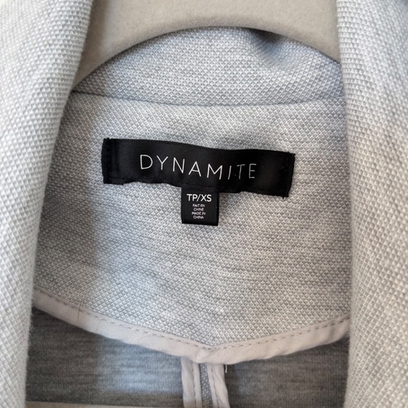 Dynamite Long Blazer Style Coat With Pockets Gray XS - Picture 8 of 11